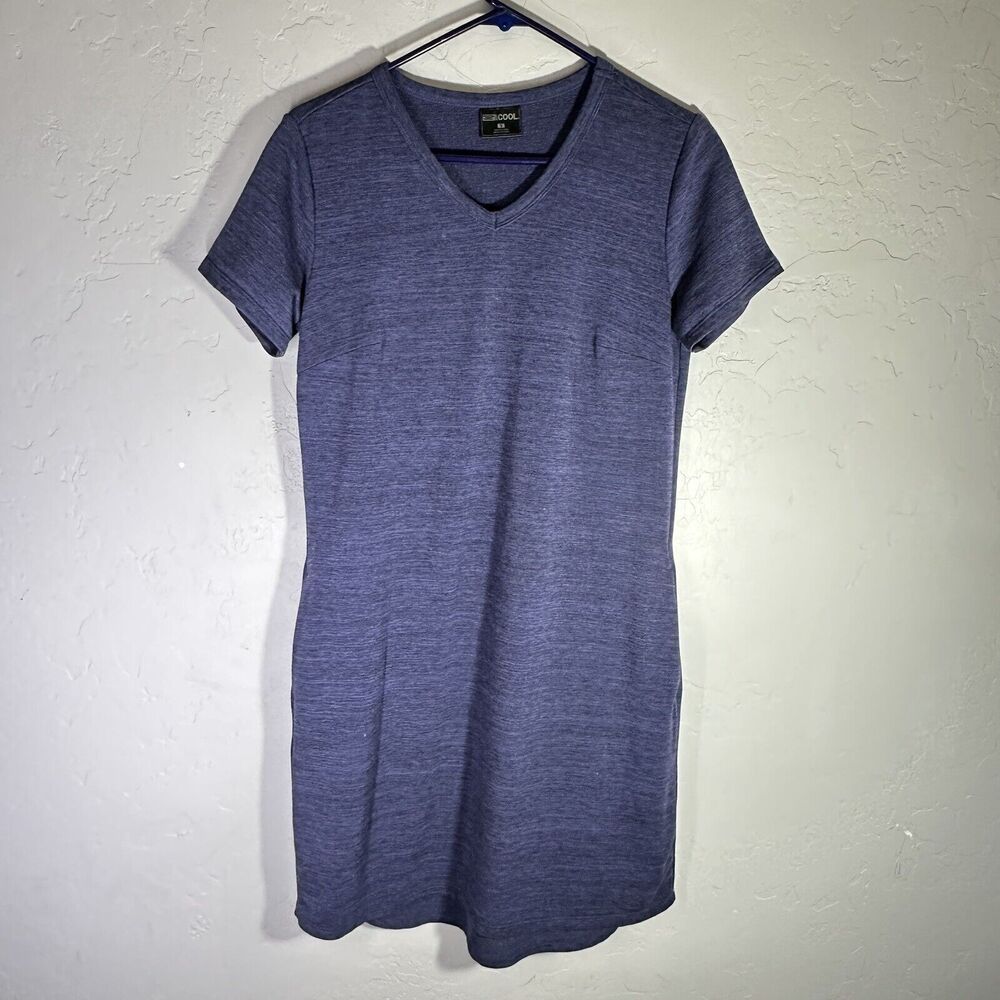 32 Degrees Dress Women Small Blue Casual Pullover Short Sleeve Pockets